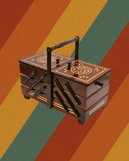 Omas Nähkästchen - Echt Eiche, 7 Fächer & für die Ewigkeit