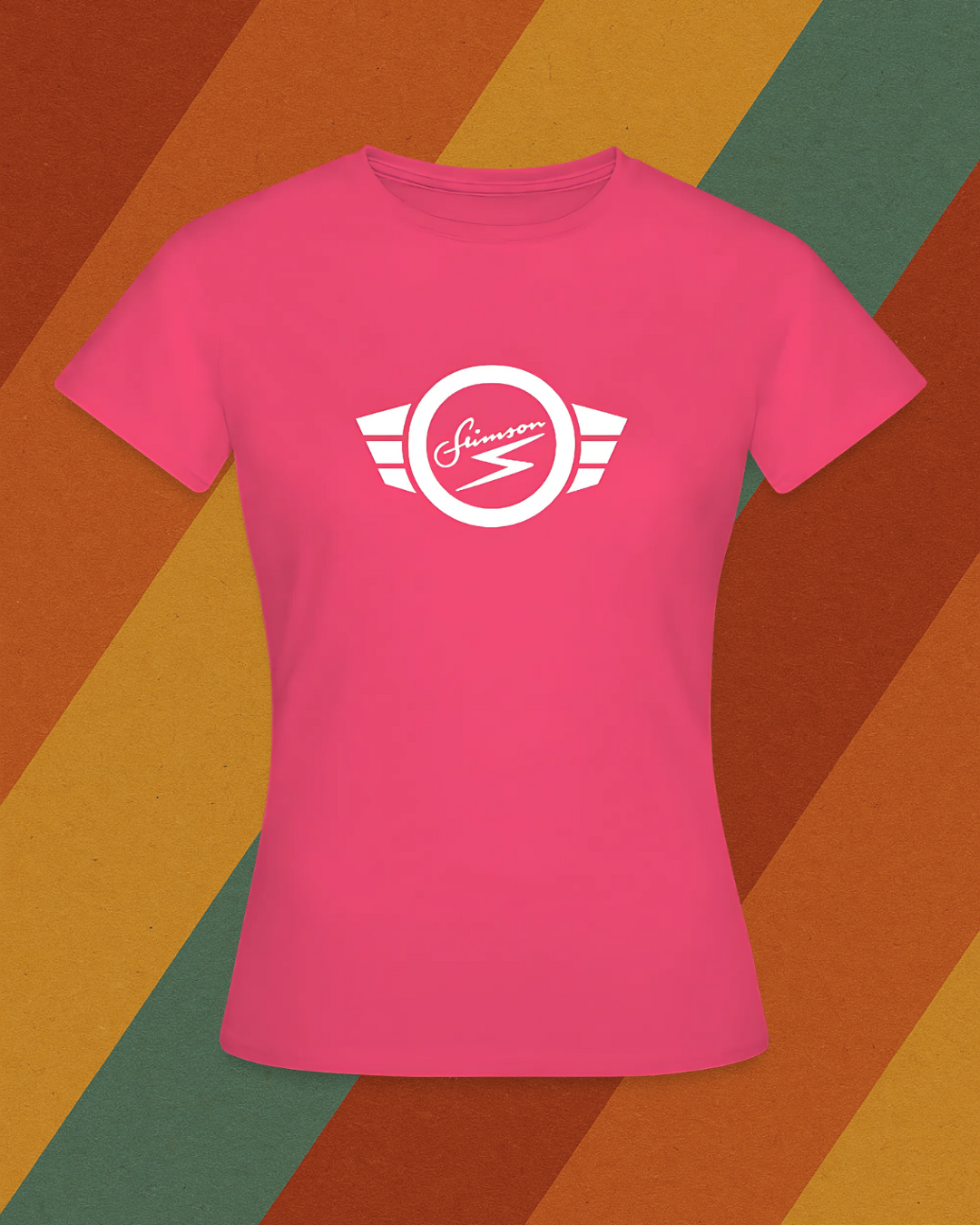 Simson Damen T-Shirt mit klassischem DDR Flügellogo