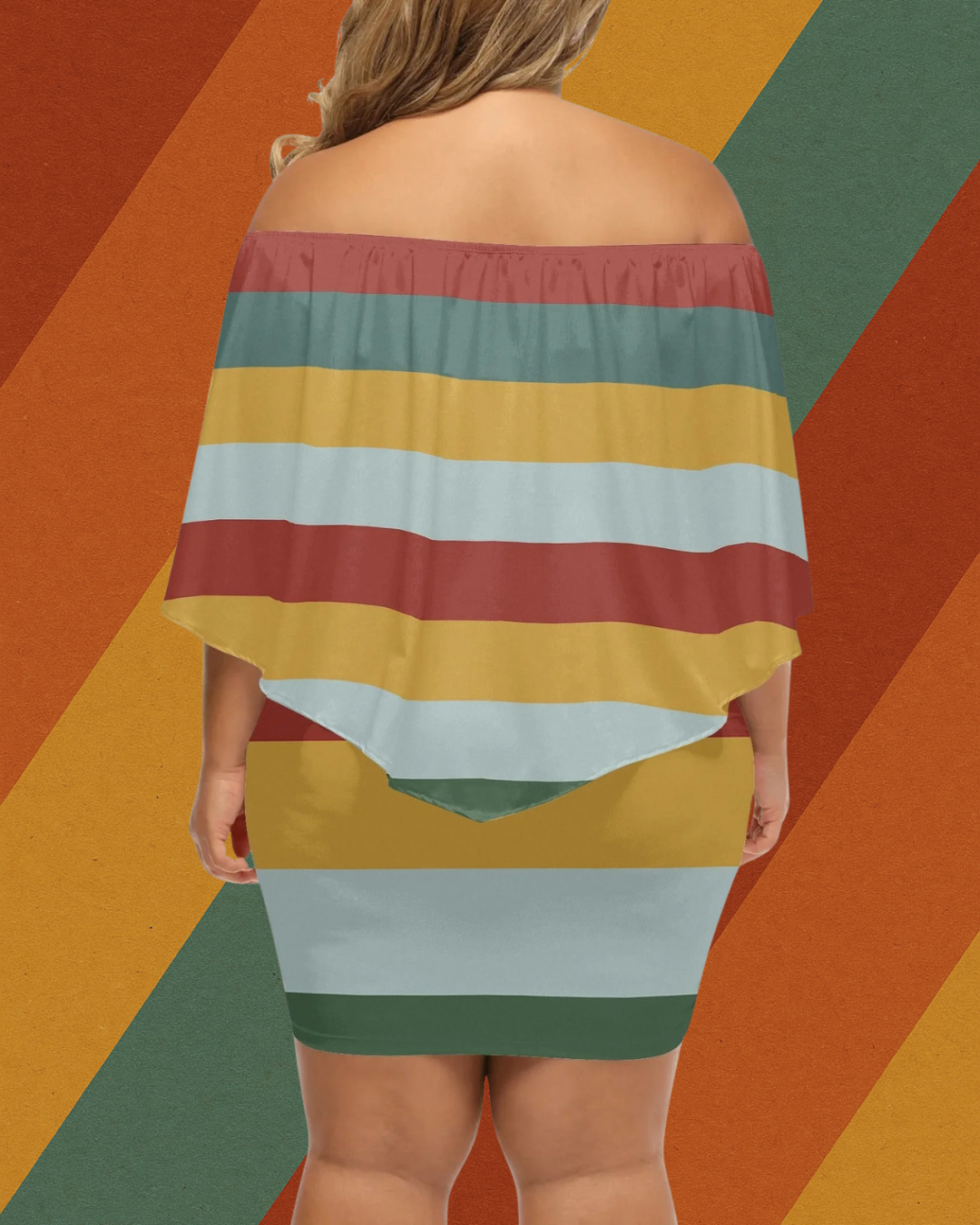 DDR-Retro-Streifen Kleid