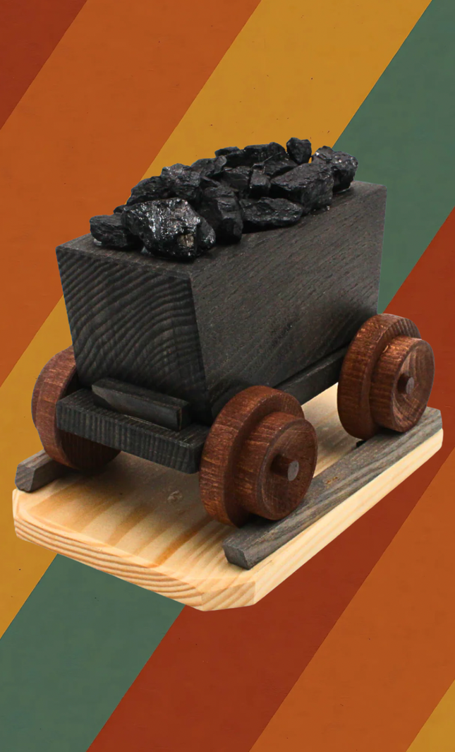 Räuchermann Bergbau-Lore – mit echter Kohle