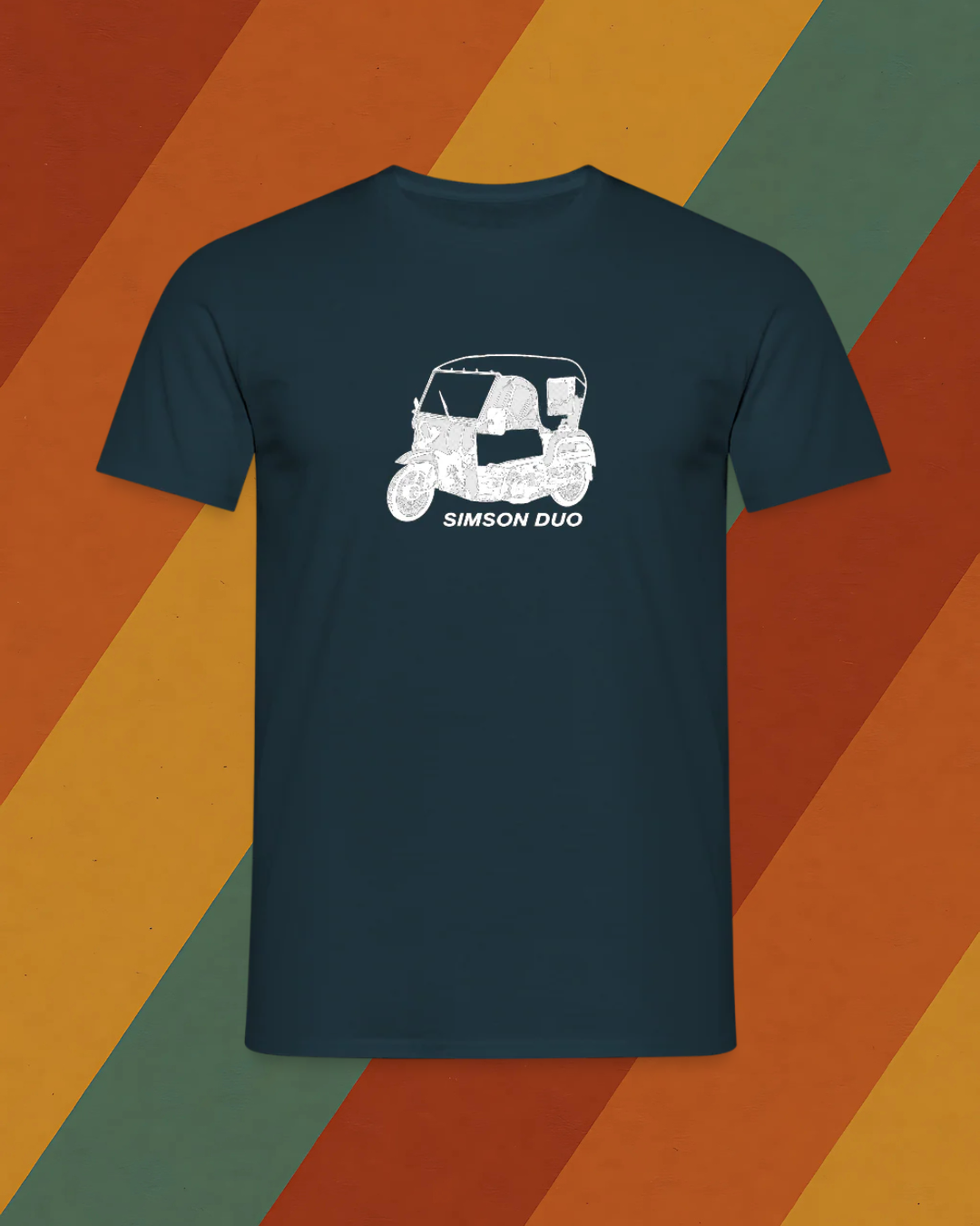 Simson DUO Herren T-Shirt mit Kultfahrzeug-Motiv aus der DDR
