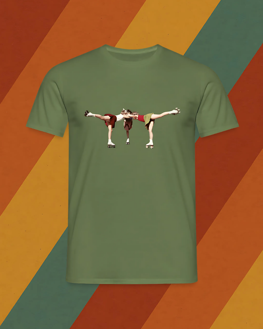 DDR T-Shirt – Rollschuh-Mädchen im Gleichklang