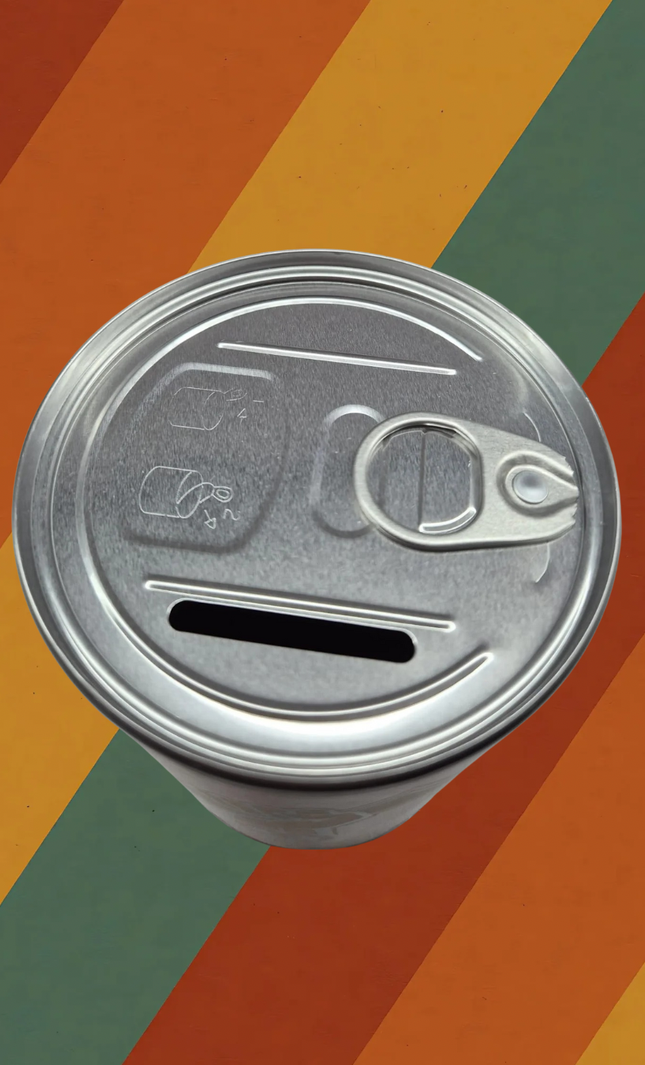 Genossenkasse Spardose im DDR Design aus Metall