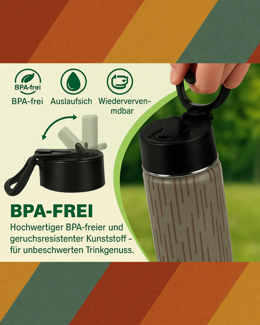 NVA Trinkflasche Strichtarn