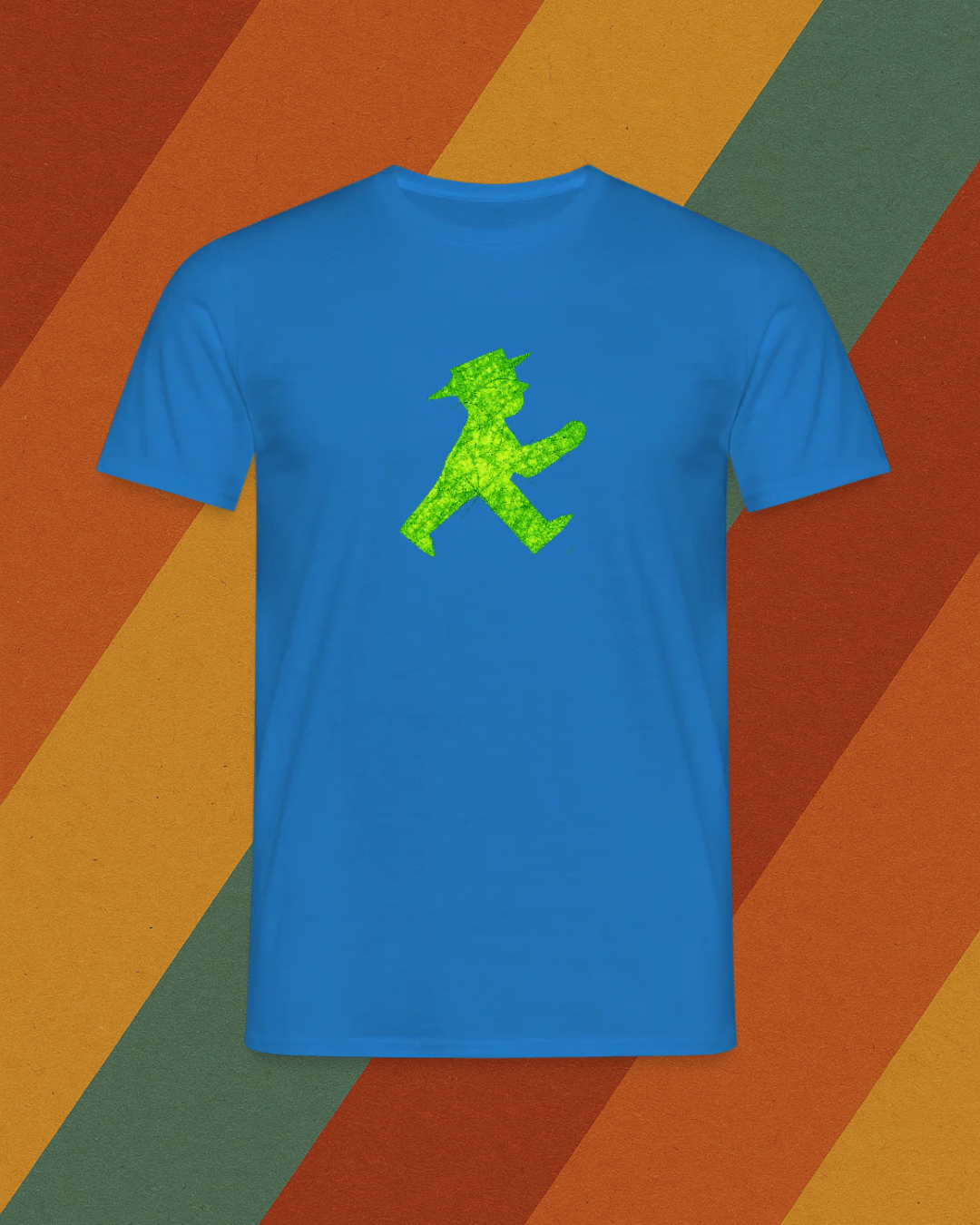 Grünes Ampelmännchen T-Shirt Herren – DDR Kultsymbol mit Retro-Signalwirkung