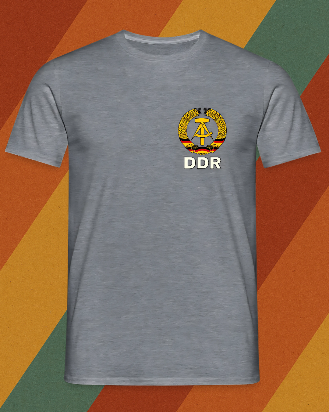 DDR Shirt mit Flagge | Ostdeutsche Identität auf der Brust (Unisex)