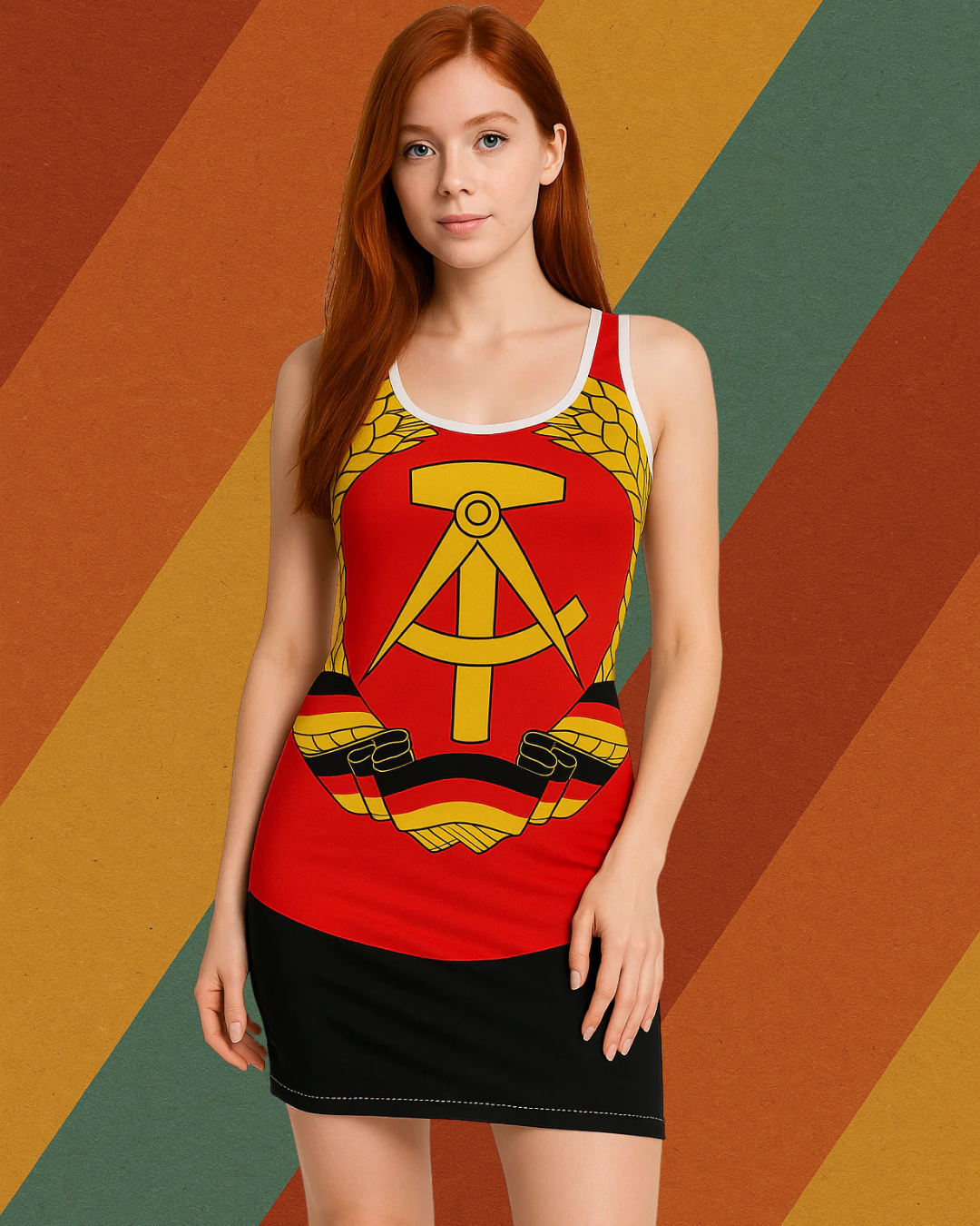 DDR Sommerkleid mit Wappen S bis 5XL