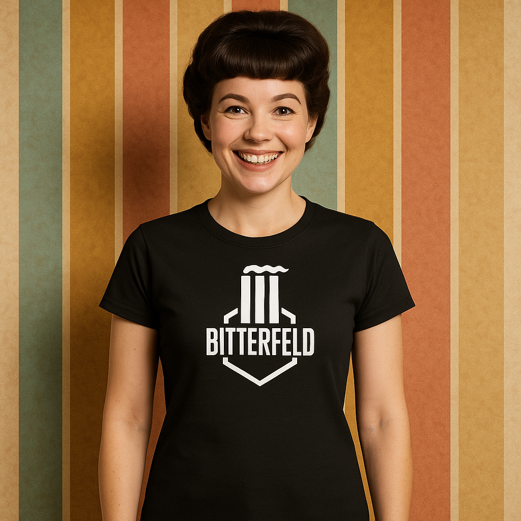 Bitterfeld Damen T-Shirt mit Industrie-Logo im DDR Stil