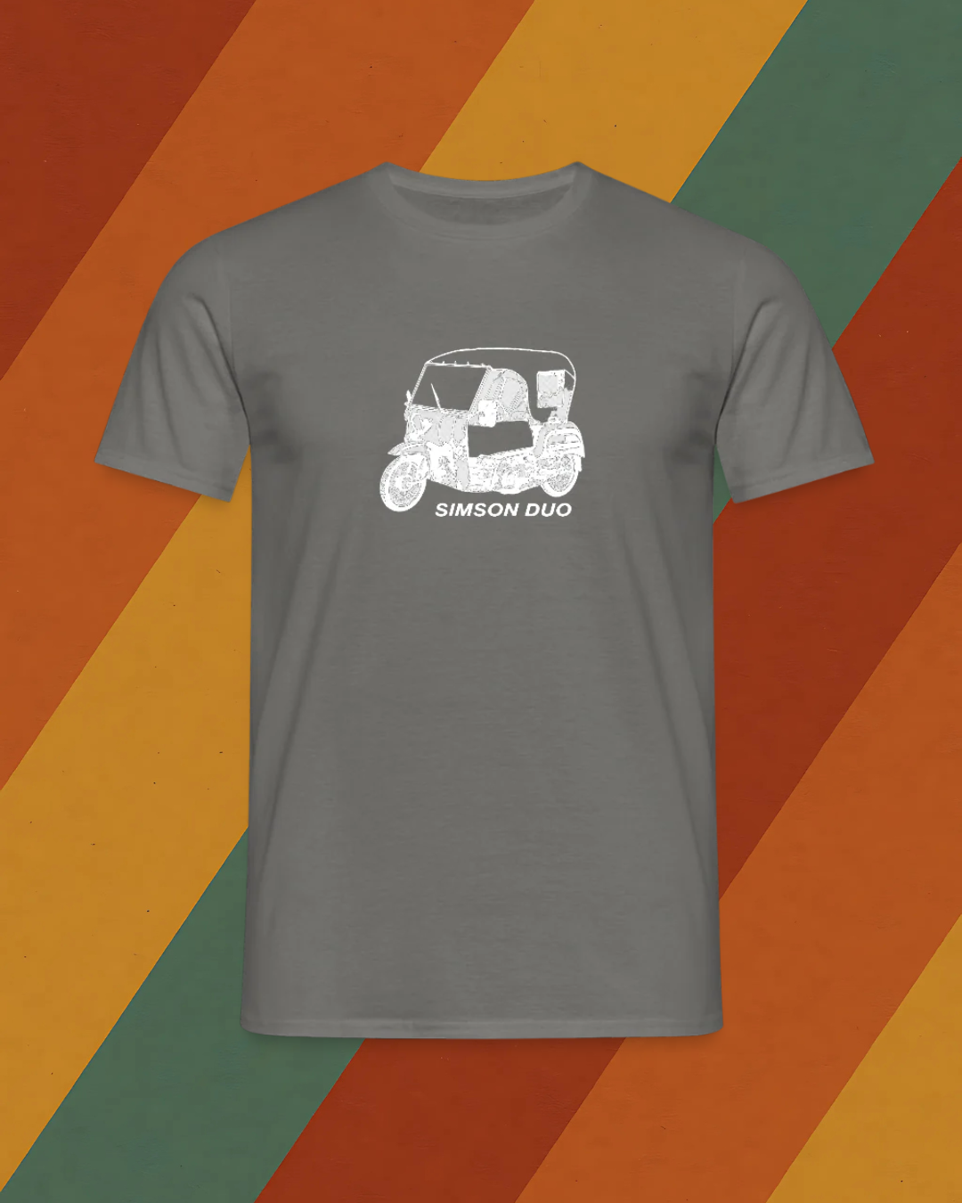 Simson DUO Herren T-Shirt mit Kultfahrzeug-Motiv aus der DDR
