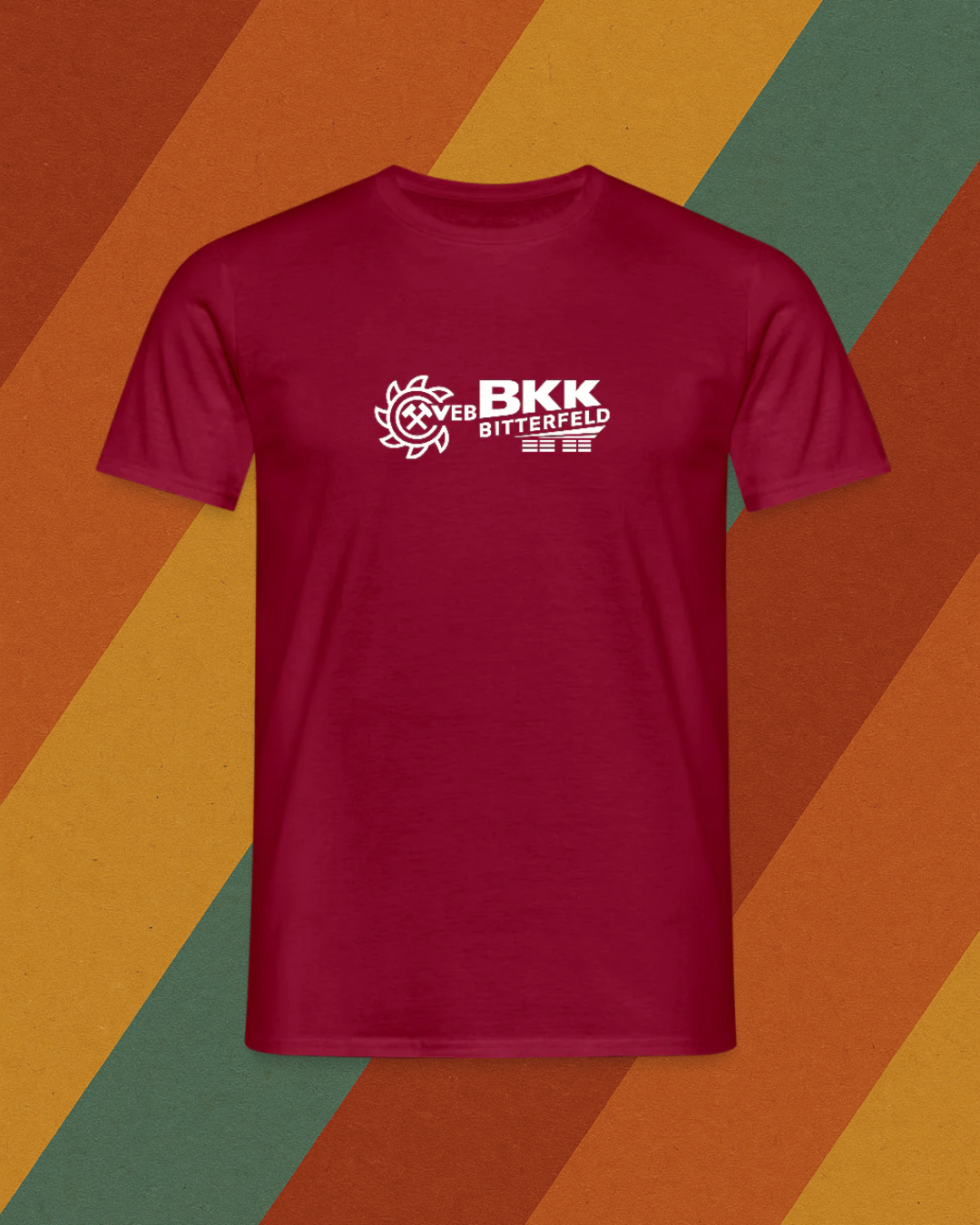 VEB BKK Bitterfeld Herren T-Shirt – DDR Kombinat-Shirt für echte Malocher