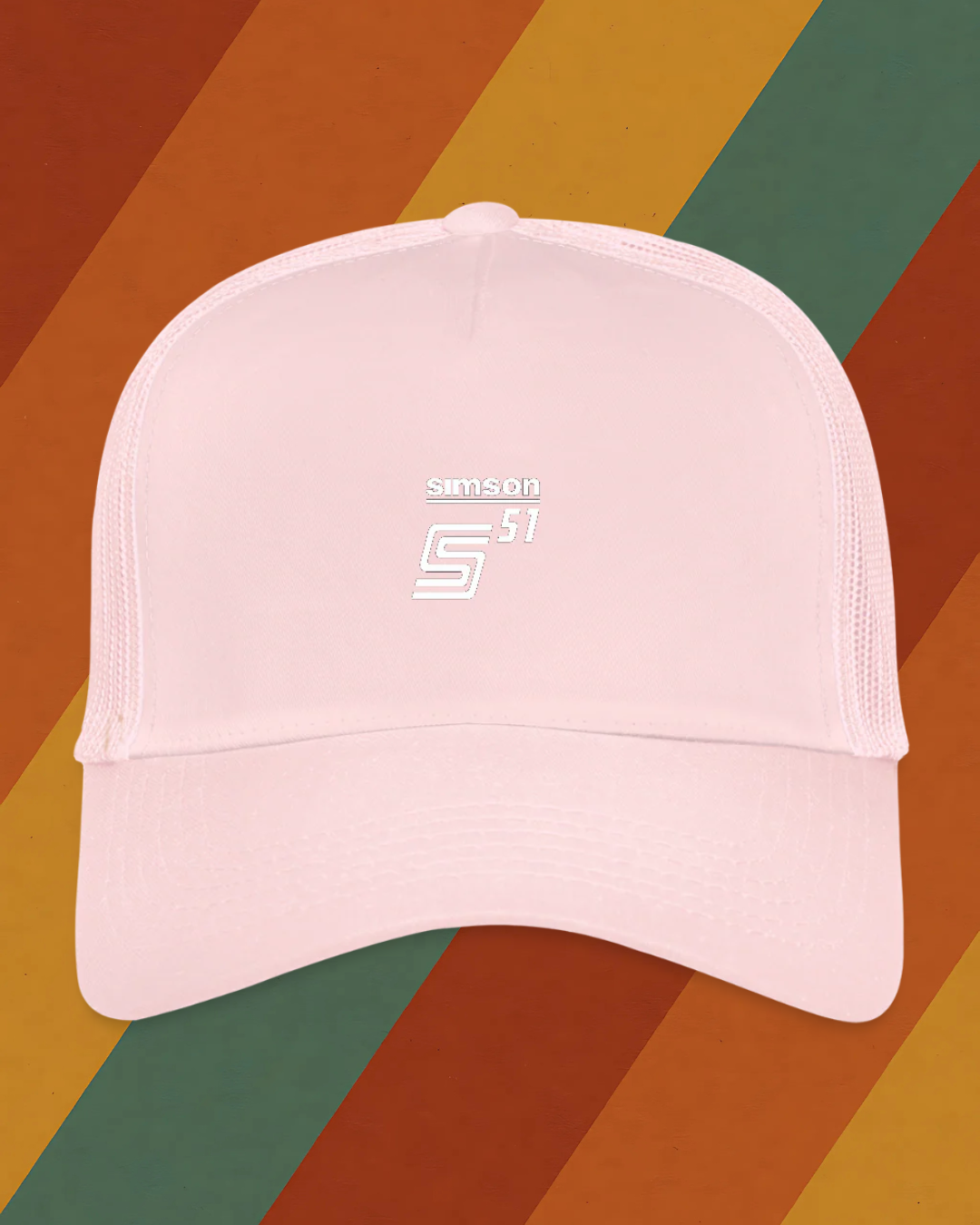 Simson S51 Trucker Cap im DDR Moped Retro Design mit Meshrückseite
