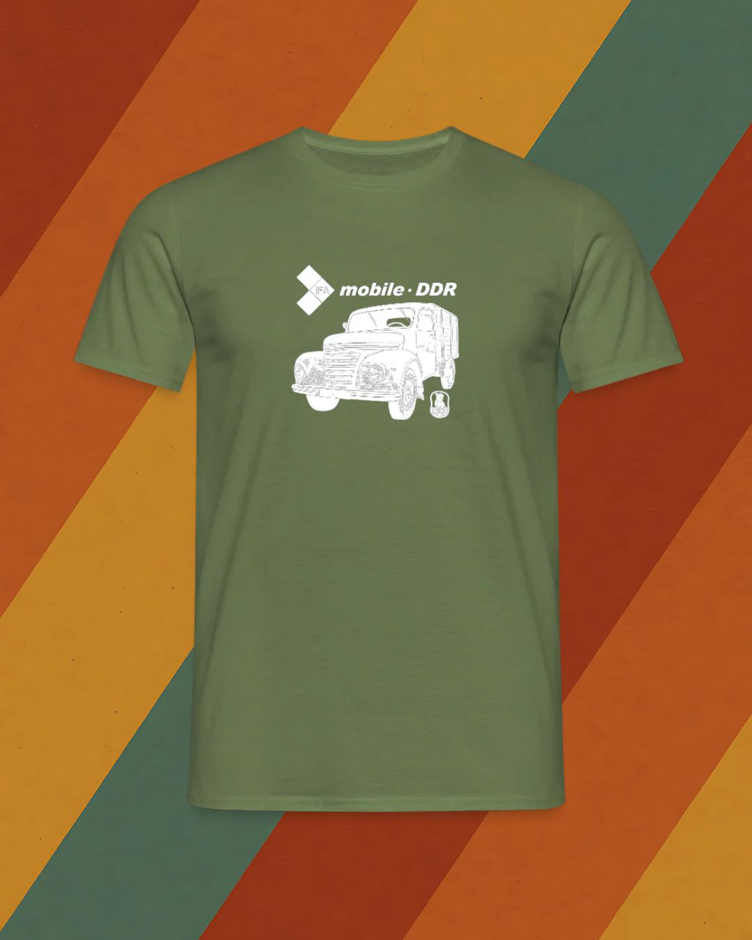 IFA Mobile DDR Herren T-Shirt mit Oldtimer-LKW Motiv aus der DDR