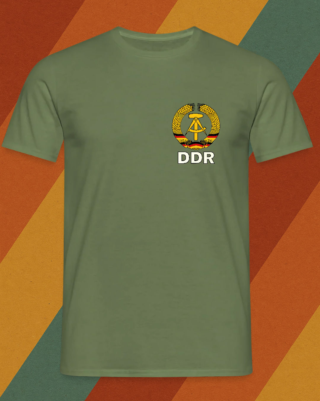 DDR Shirt mit Flagge | Ostdeutsche Identität auf der Brust (Unisex)