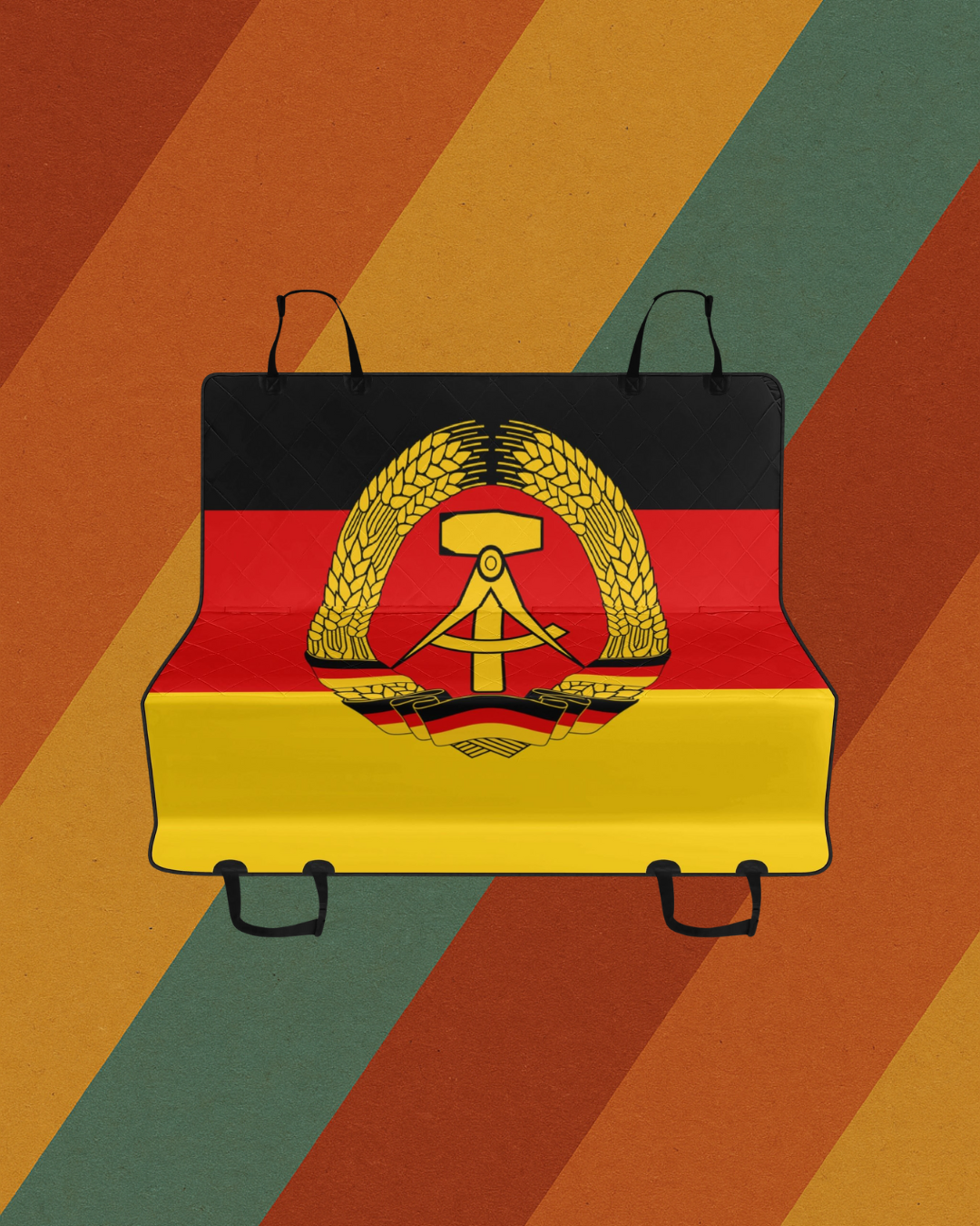 DDR Autoschutzdecke für Hunde mit Fahne
