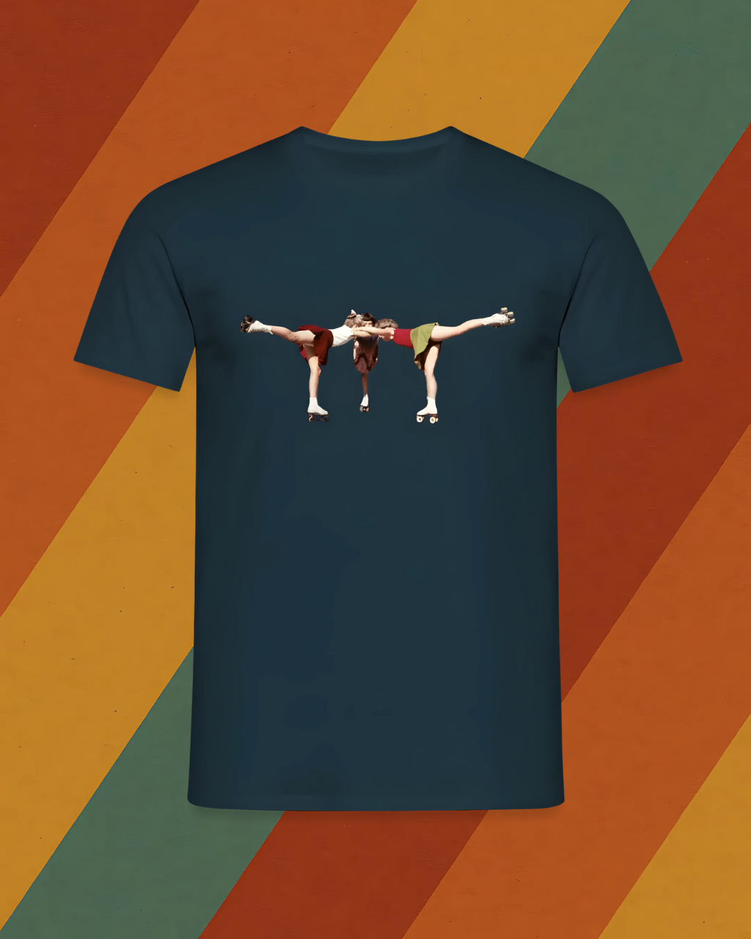 DDR T-Shirt – Rollschuh-Mädchen im Gleichklang
