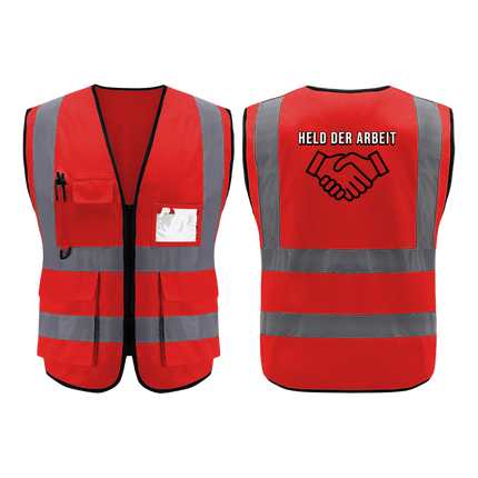 DDR KULT | Warnweste Brigadier (Multi-Taschen Sicherheitsweste)