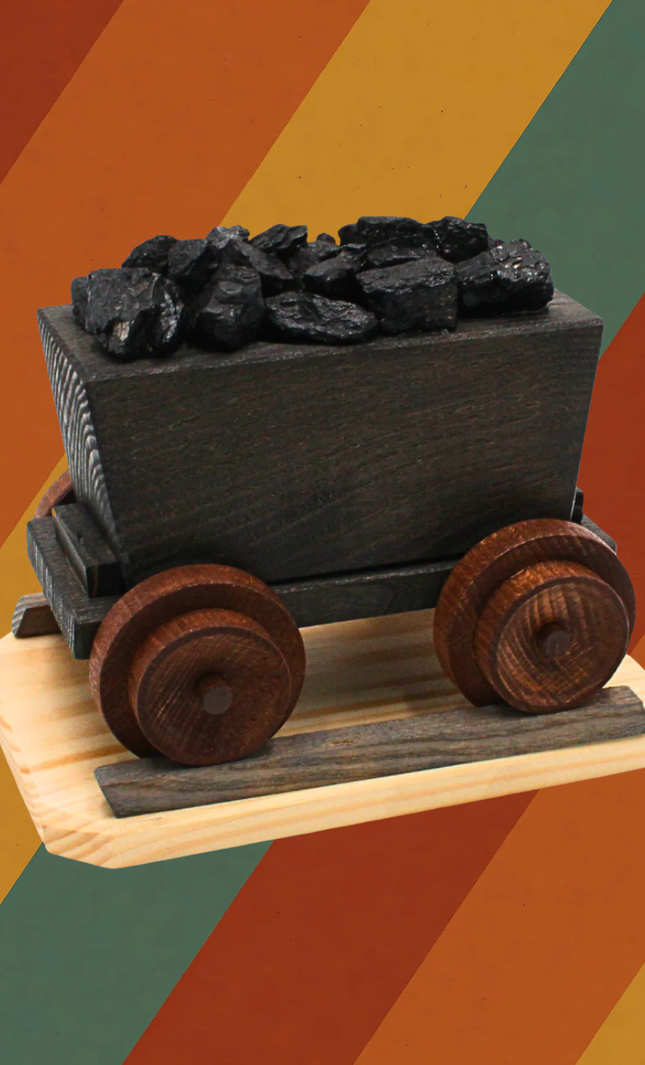 Räuchermann Bergbau-Lore – mit echter Kohle