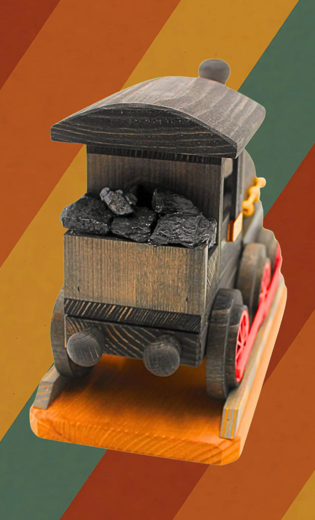 XXL Räucherlokomotive aus Holz mit echter Kohle