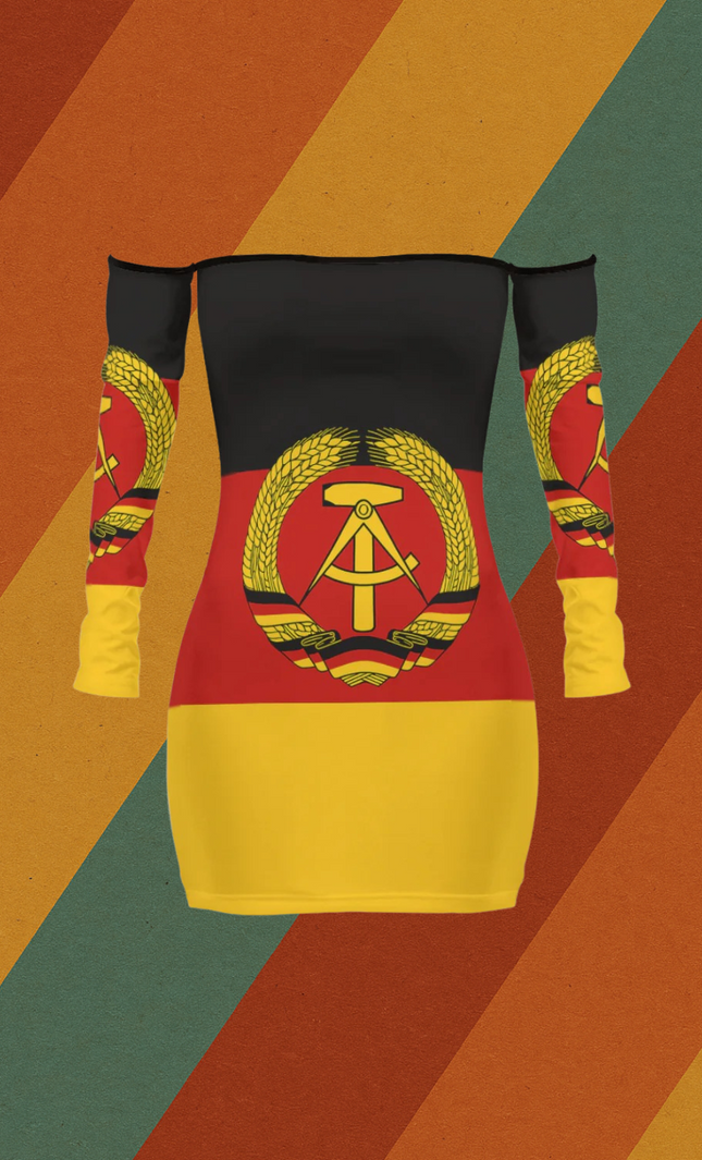 DDR Kleid Schulterfrei