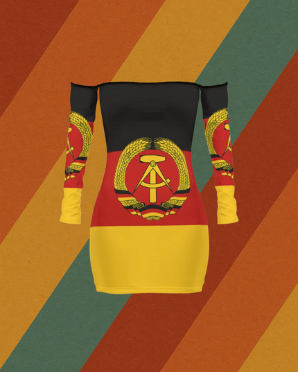 DDR Kleid Schulterfrei