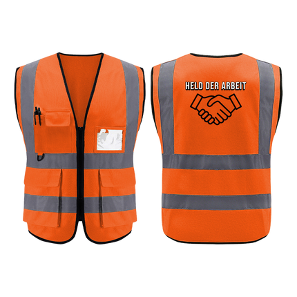 DDR KULT | Warnweste Brigadier (Multi-Taschen Sicherheitsweste)