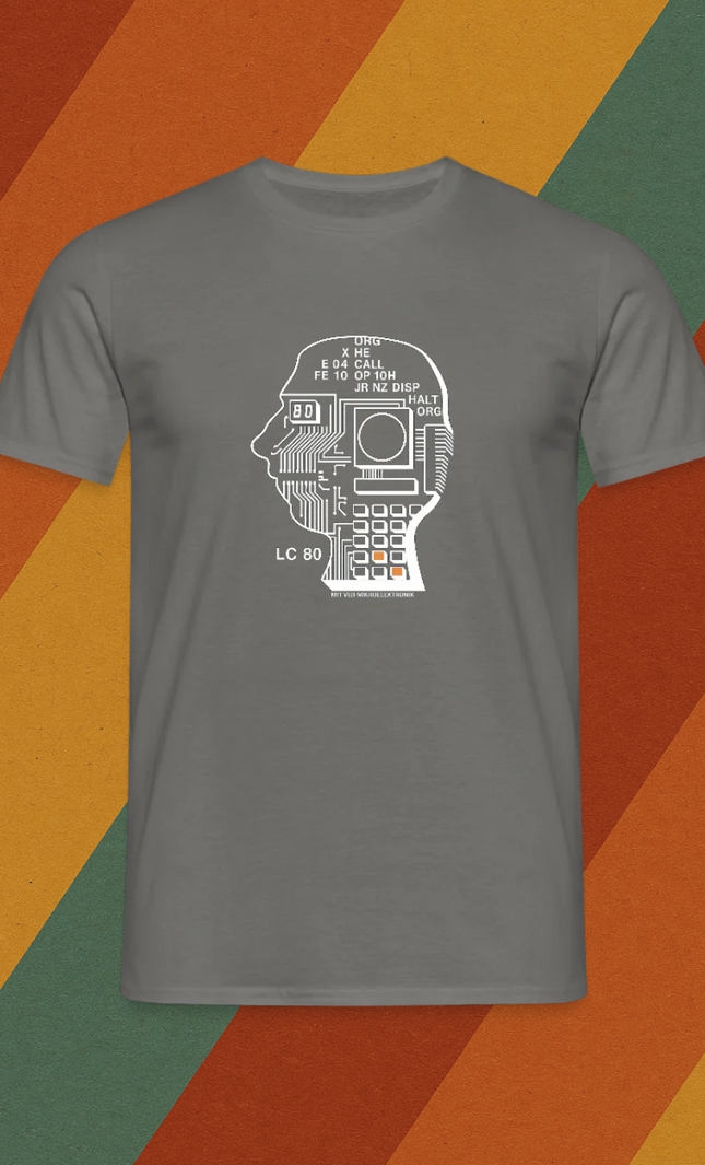 LC80 Herren T-Shirt – DDR Mikroelektronik trifft Retro Future Design