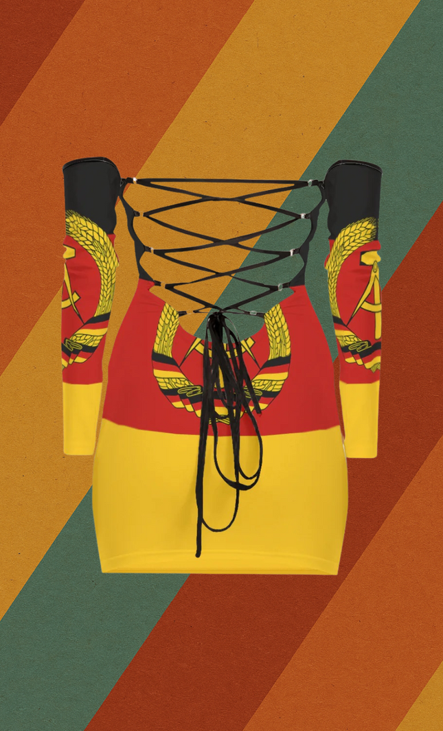 DDR Kleid Schulterfrei