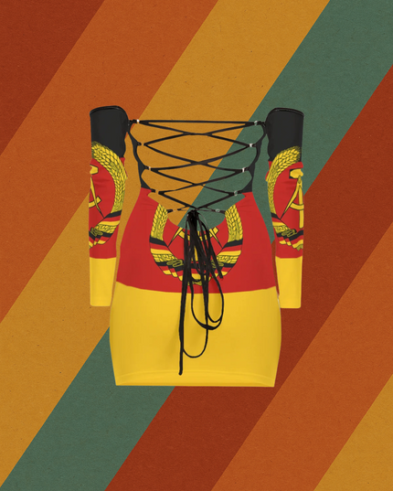 DDR Kleid Schulterfrei