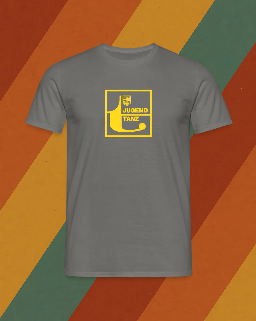 FDJ Jugendtanz Herren T-Shirt – Offizielles Kultdesign aus der Jugendbewegung der DDR