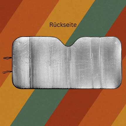 Auto Sonnenschutz DDR Design zusammengefaltet