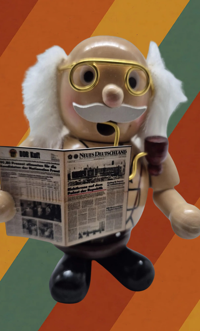 Erich Honecker Räuchermann aus Buchenholz