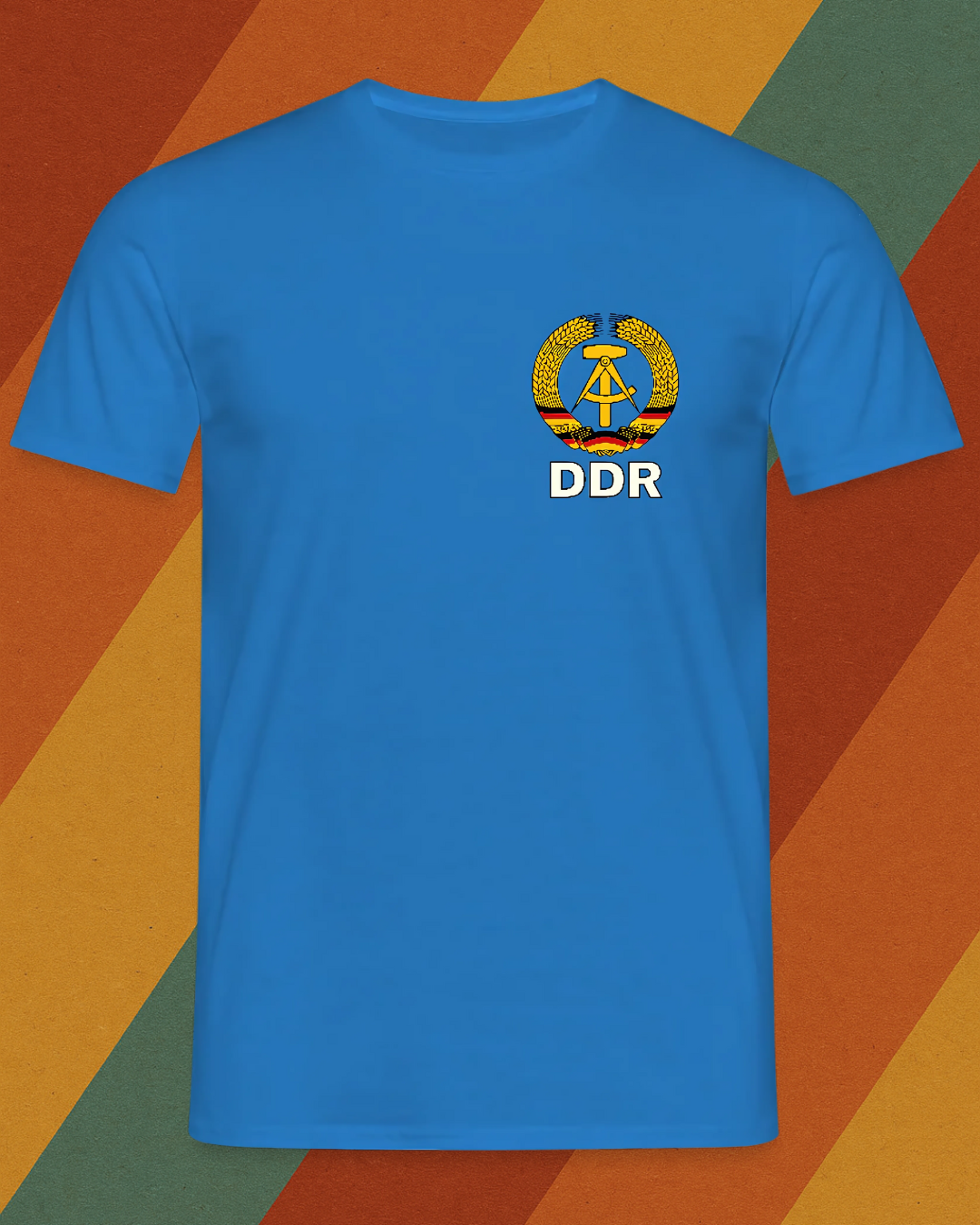 DDR Shirt mit Flagge | Ostdeutsche Identität auf der Brust (Unisex)