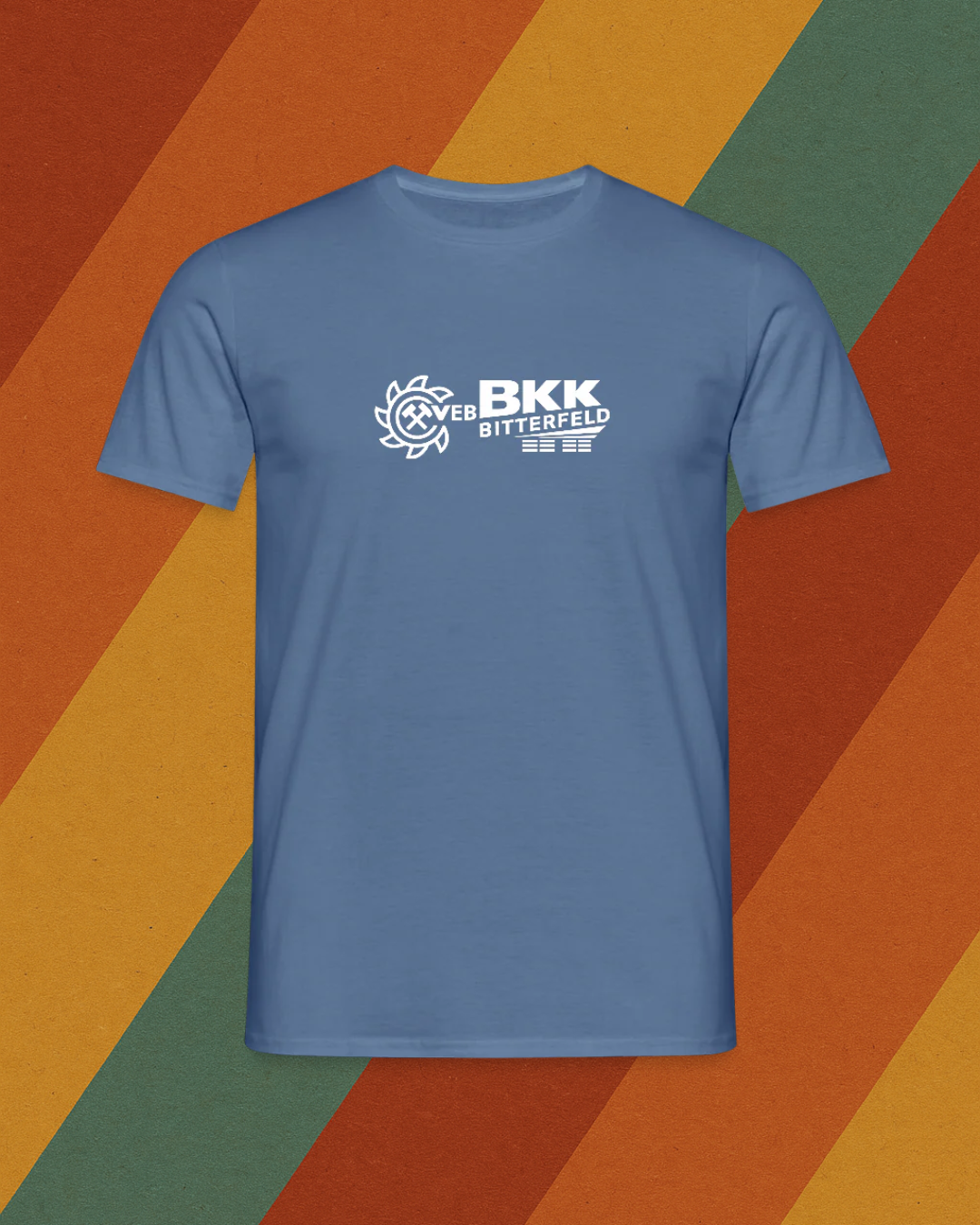 VEB BKK Bitterfeld Herren T-Shirt – DDR Kombinat-Shirt für echte Malocher