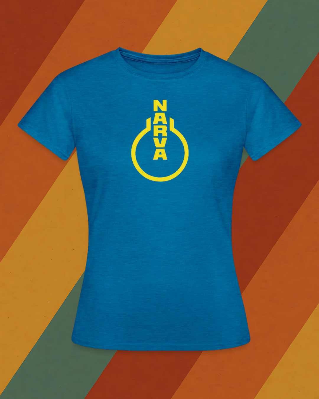 NARVA Shirt – Für DDR Damen in Schwarz-Gelb