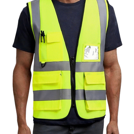 DDR KULT | Warnweste Brigadier (Multi-Taschen Sicherheitsweste)