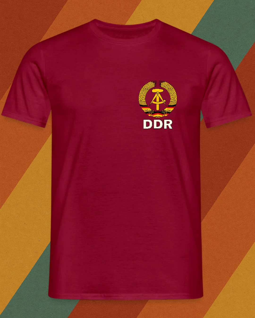 DDR Shirt mit Flagge | Ostdeutsche Identität auf der Brust (Unisex)