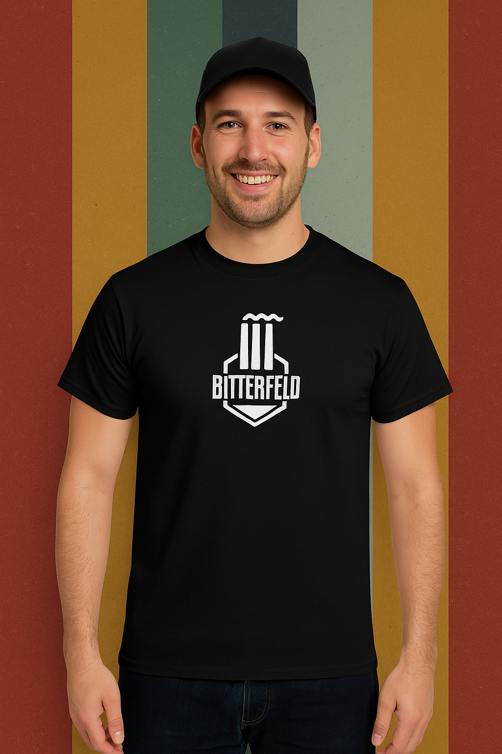 Bitterfeld Herren T-Shirt mit Industrie-Design im Retro DDR Stil