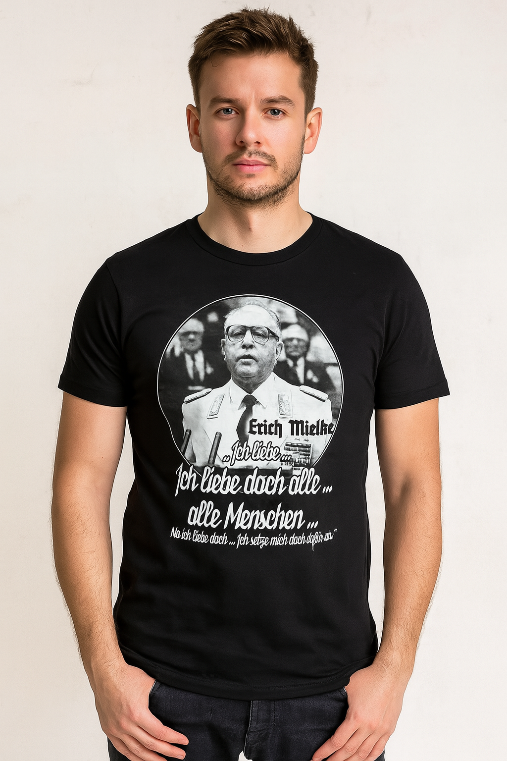 Erich Mielke T-Shirt – „Ich liebe doch alle Menschen“ Kult-Zitat der DDR