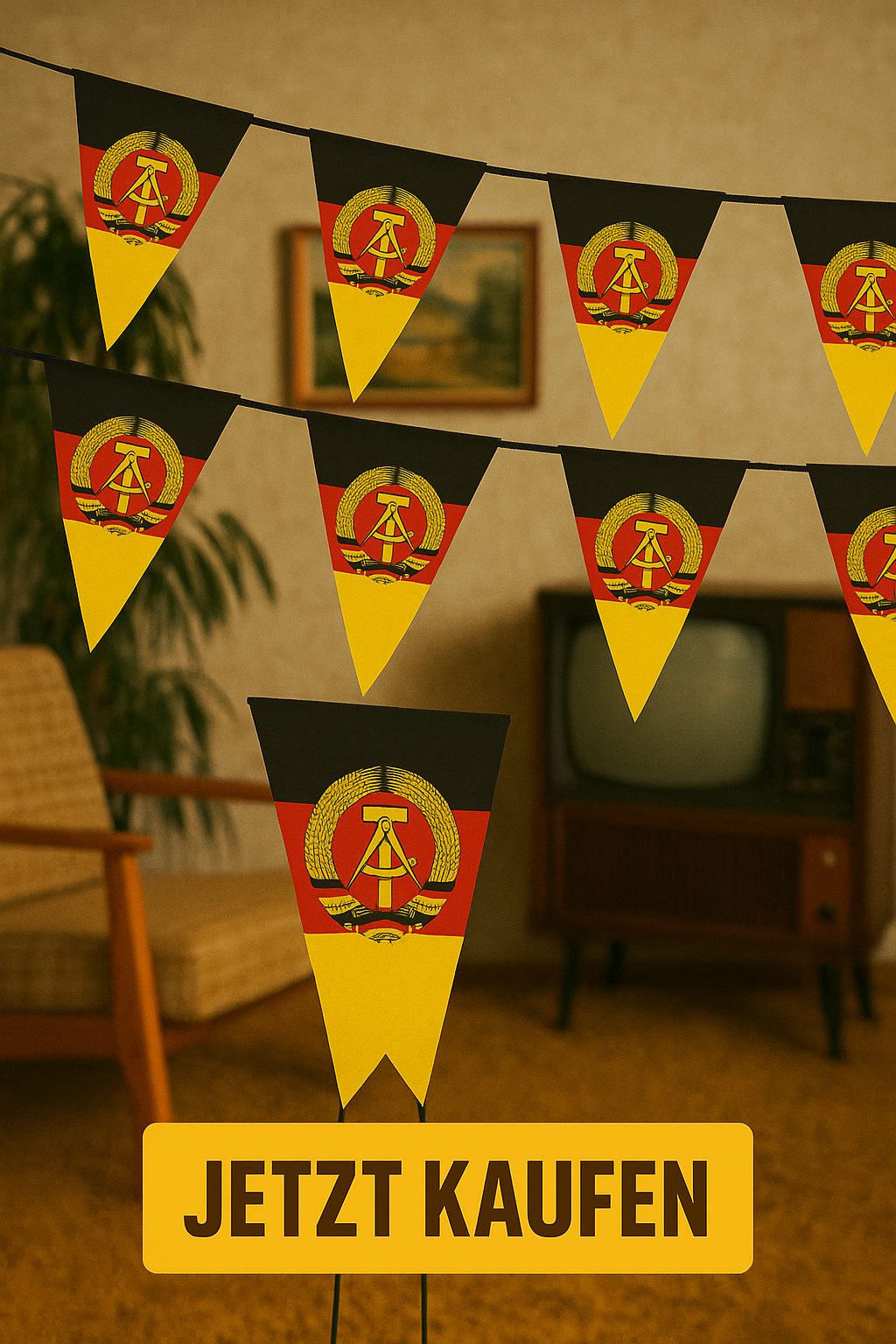 DDR Flagge für Party