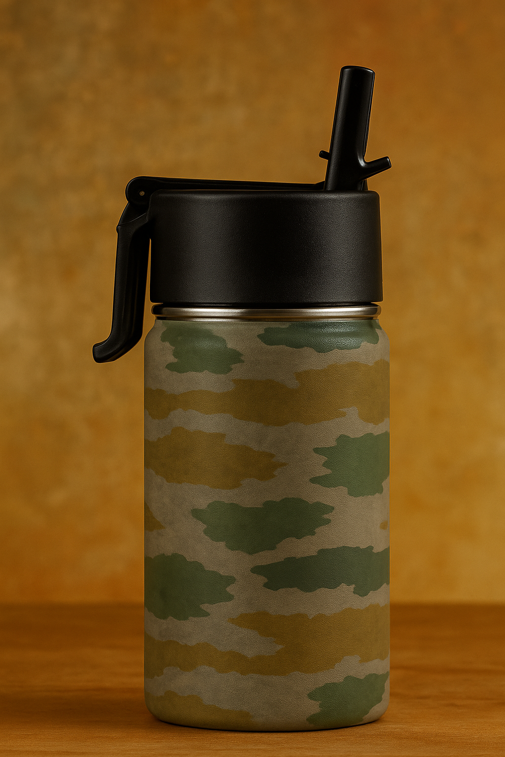NVA Feldflasche – 355 ml Edelstahl – Tarnmuster der Nationalen Volksarmee