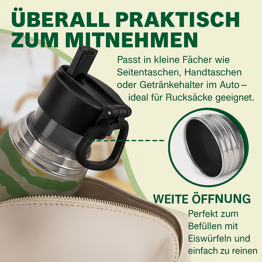 NVA Feldflasche – 355 ml Edelstahl – Tarnmuster der Nationalen Volksarmee