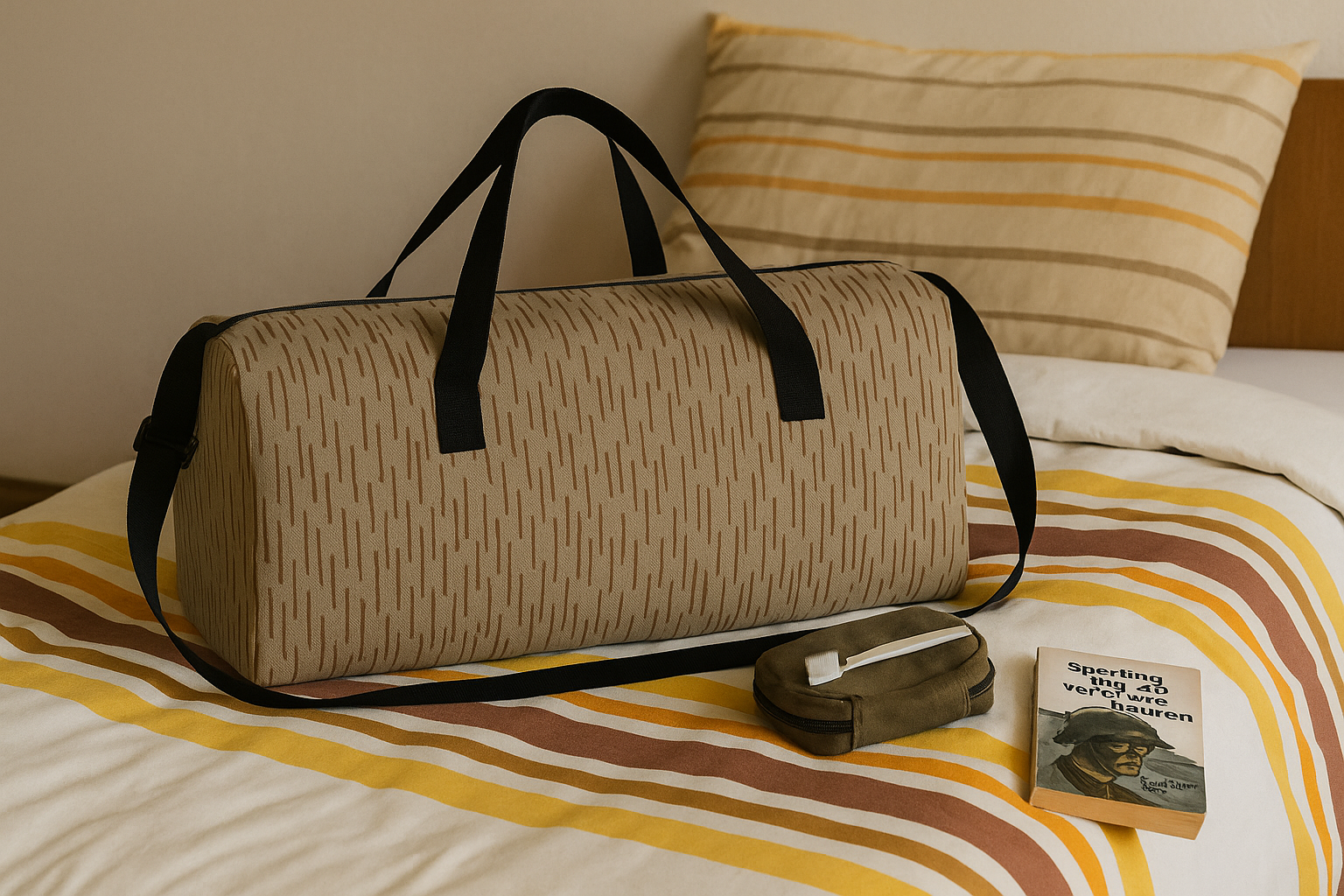 DDR Reisetasche Einstrich-Keinstrich – Große Duffle Bag im NVA-Stil