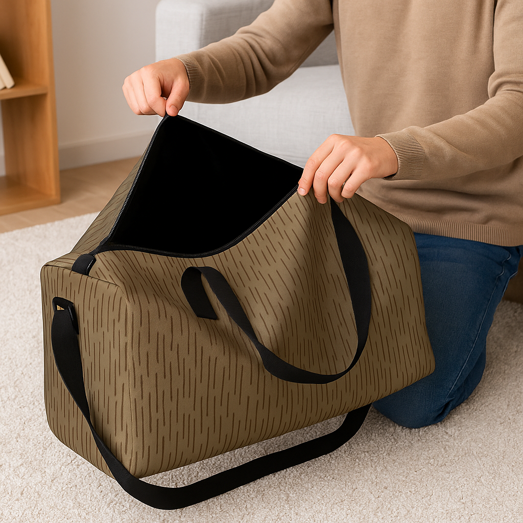 DDR Reisetasche Einstrich-Keinstrich – Große Duffle Bag im NVA-Stil