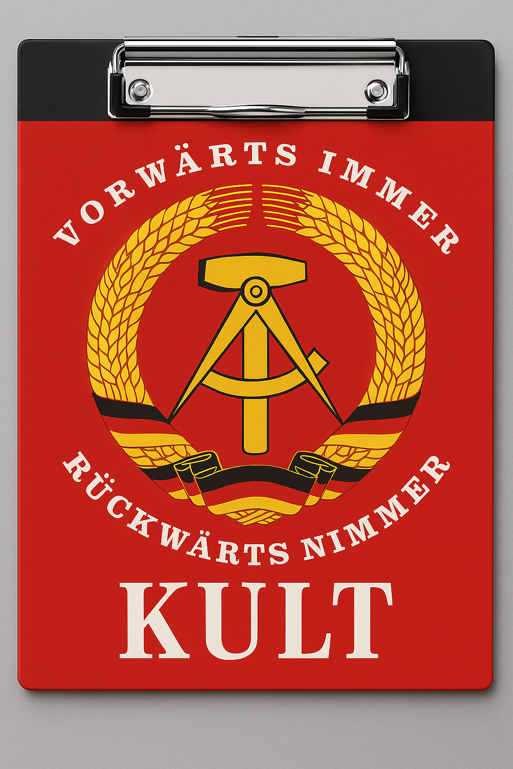 DDR Schreibbrett Holz A5 Kult Design
