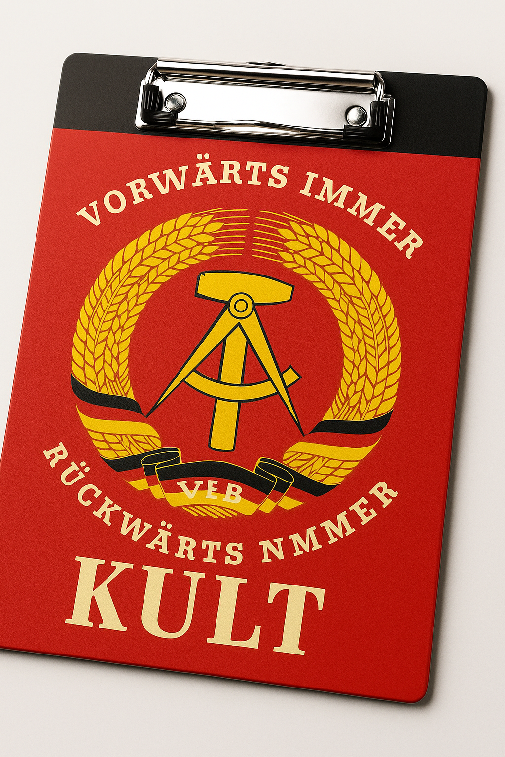 DDR Schreibbrett Holz A5 Kult Design