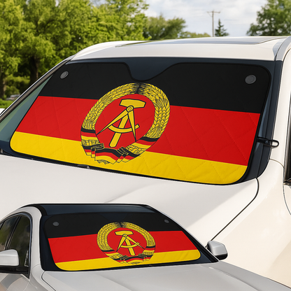 DDR Auto Sonnenblende mit Fahne
