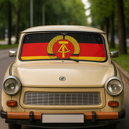 DDR Auto Sonnenblende mit Fahne