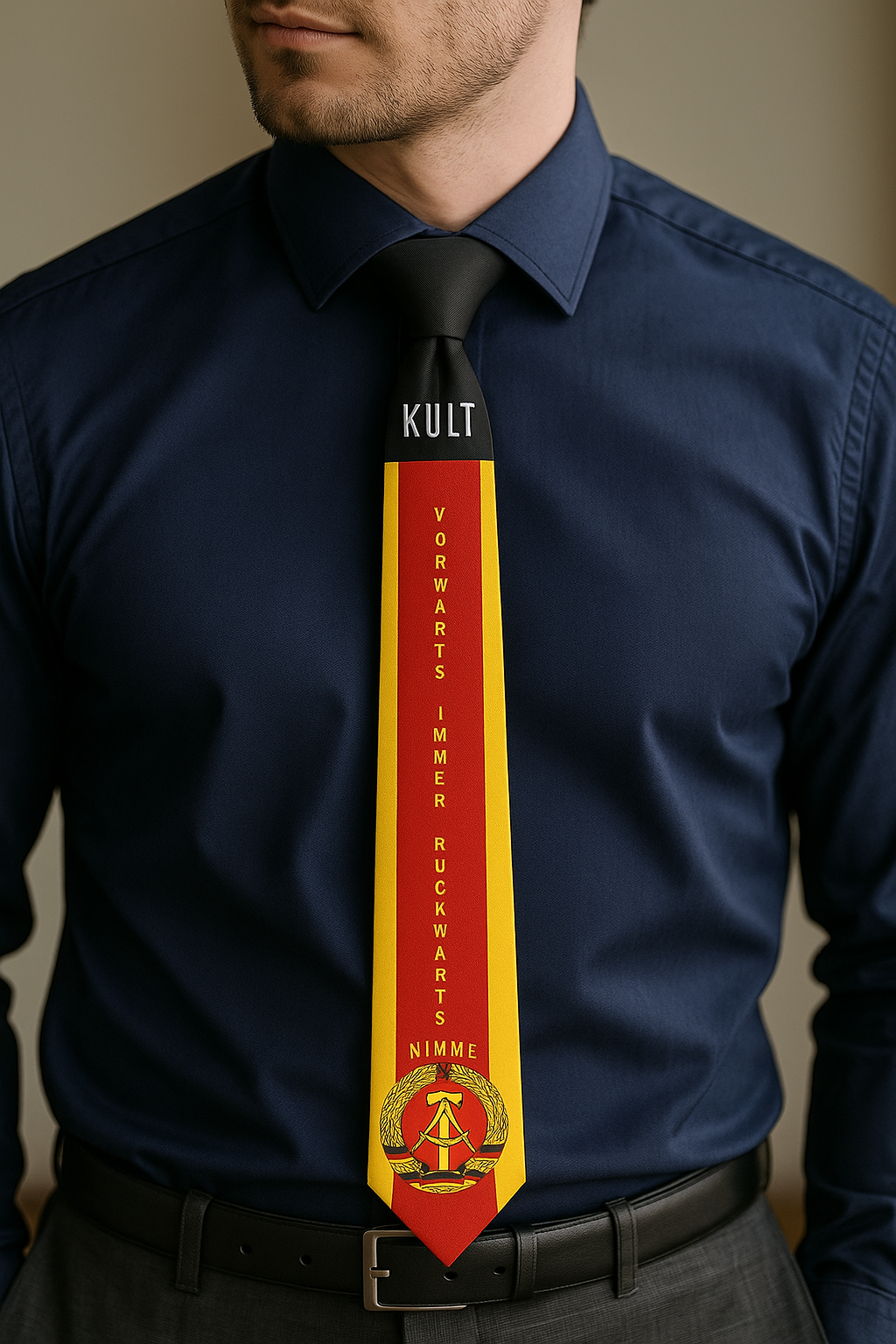 DDR Krawatte Vorwärts Immer Wappen