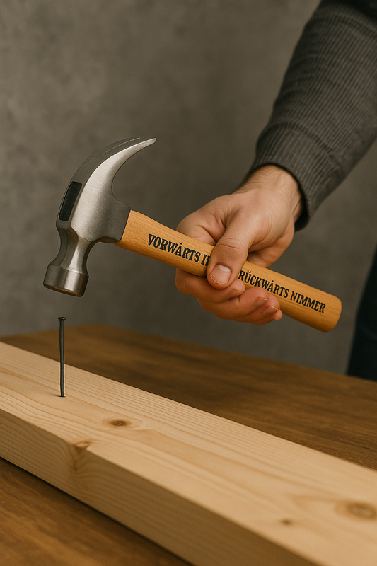 DDR Hammer Vorwärts Immer Gravur