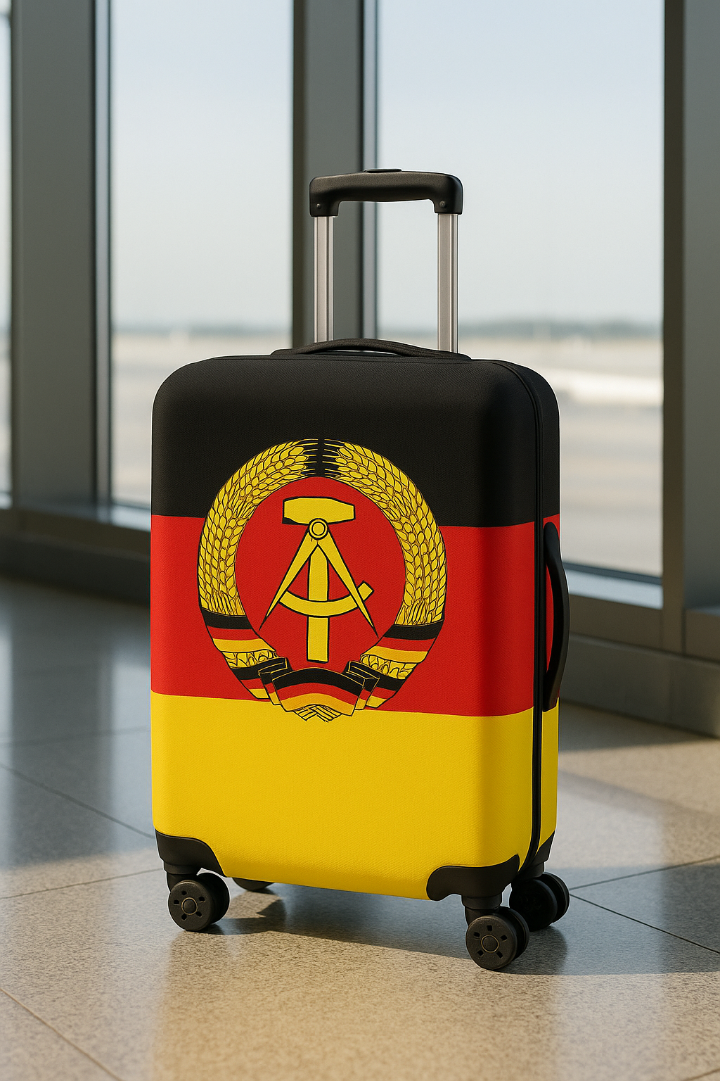 DDR Kofferhülle mit Fahne und Kult Streifen